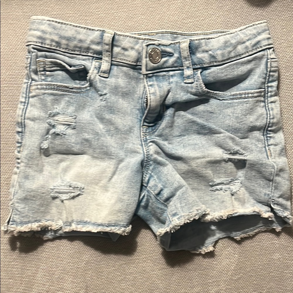 GAP Blue Distressed Denim Shorts